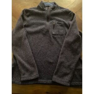 Woolrich Men's 1/4‎ Zip Pullover Jacket Fleece Dark Navy Size XL